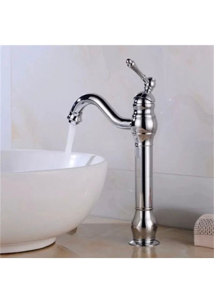 Çanak Lavabo Bataryası Vintage Lavabo Musluğu Silver Gümüş Lavabo Çanak Uyumlu-