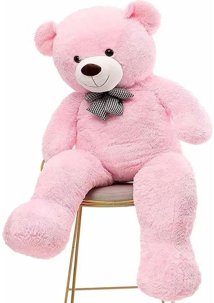 % 100 Yerli - Papyonlu Sevimli Büyük Peluş Ayıcık, 130 cm