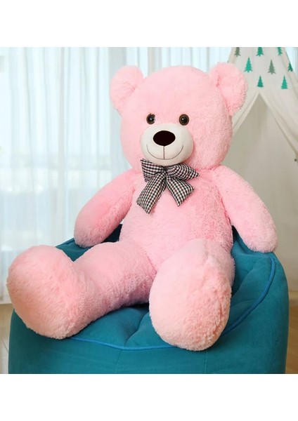 % 100 Yerli - Papyonlu Sevimli Büyük Peluş Ayıcık, 130 cm