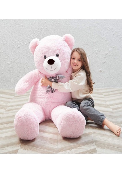 % 100 Yerli - Papyonlu Sevimli Büyük Peluş Ayıcık, 130 cm