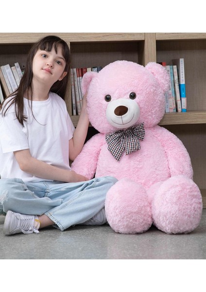 % 100 Yerli - Papyonlu Sevimli Büyük Peluş Ayıcık, 130 cm