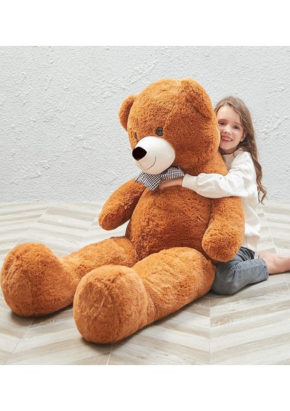 % 100 Yerli - Papyonlu Sevimli Büyük Peluş Ayıcık, 130 cm
