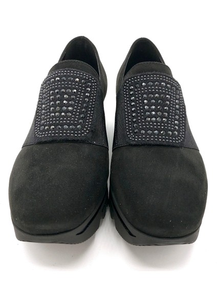 Kadın Dolgu Taban Ayakkabı 8C4505 4505 Dubai Nero