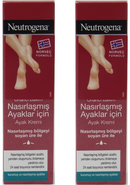 Norveç Formülü Nasırlaşmış Ayaklar İçin Ayak Kremi 50 ml x2