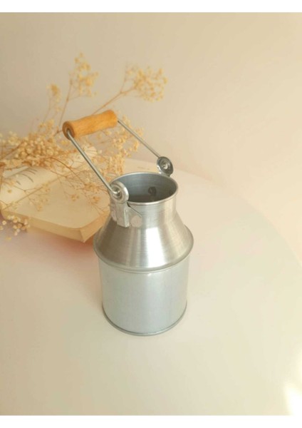 Galvaniz Vazo Ahşap Kulplu Vintage Tarzı modelleri