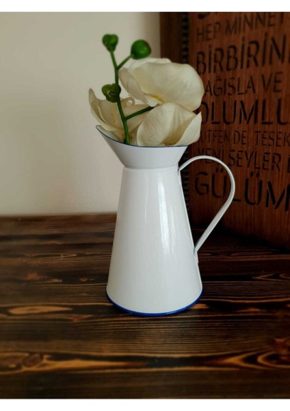 Vazo Galvaniz Mavi Çizgili Çok Amaçlı 18 cm fırsatları