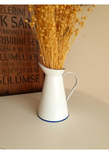 Vazo Galvaniz Mavi Çizgili Çok Amaçlı 18 cm indirimleri