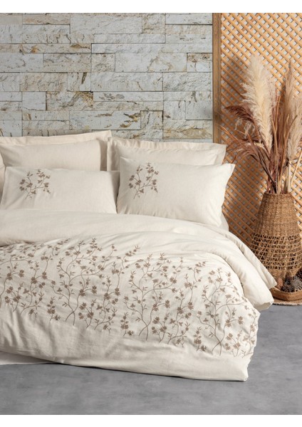 Cotton Keten Çift Kişilik Nevresim Takımı Hemera