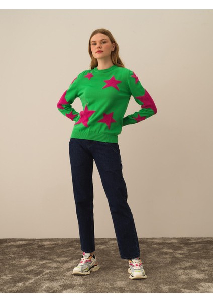 Kadın Lacivert Pamuk Dokulu Oversize Pantolon