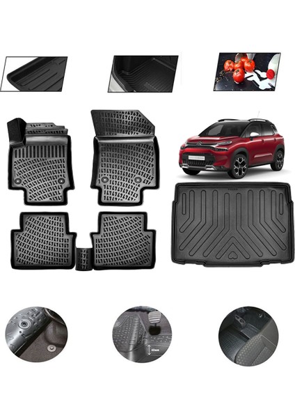 Citroen C3 Aircross Kısım 2023 Model 4d Bagaj Paspas Set