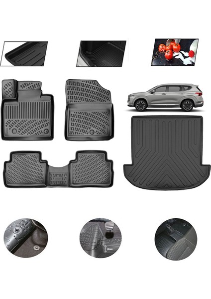 Hyundai Santa Fe Hibrit 5 Koltuklu 2023 Model 4d Bagaj Paspas Set