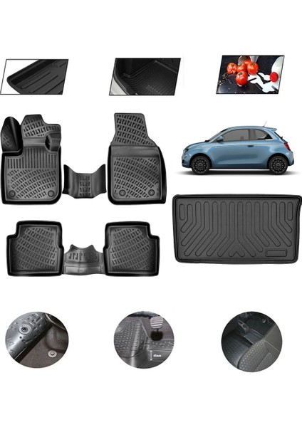 Fiat 500 E (Elektrikli) 2022 Model 4d Bagaj Paspas Set