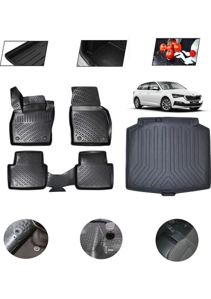 Skoda Scala 2025 Model 4d Bagaj Paspas Set