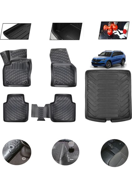 Skoda Kodiaq 2017 Model 4d Bagaj Paspas Set