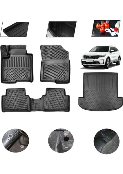 Kia Sorento 5 Koltuklu Hybrit 2024 Model 4d Bagaj Paspas Set