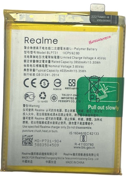 Oppo Realme 5 Pro (BLP731) Batarya