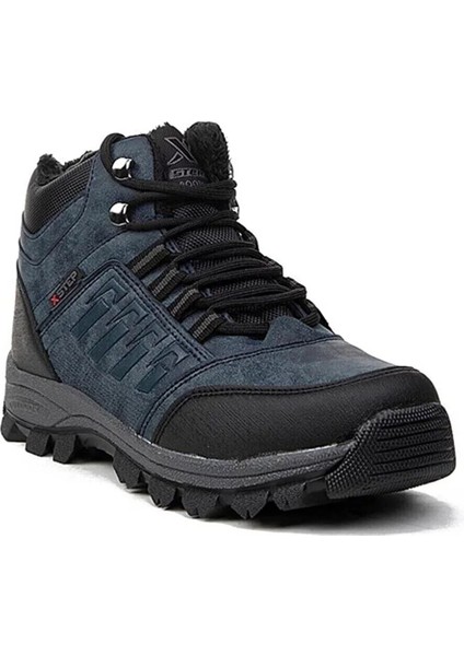 Xsteph Unisex Lacivert Suya Soğuğa Dayanıklı Kaydırmaz Termo Taban Kışlık Treking Uzun Bot