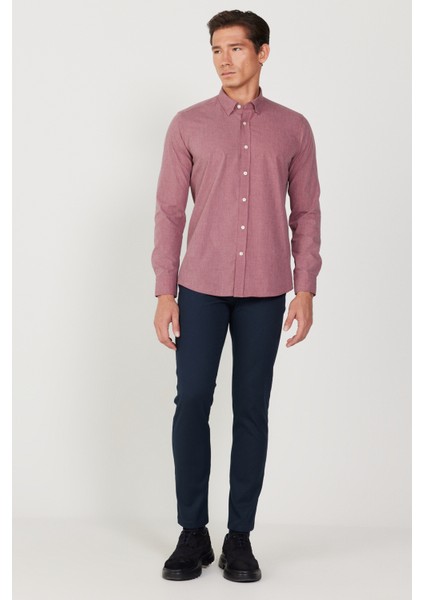 ALTINYILDIZ CLASSICS Erkek Lacivert Slim Fit Dar Kesim Pamuklu Esnek Rahat Armürlü Pantolon fiyatları