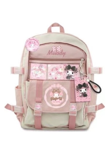 Sanrio Kuromi Ortak Markalı Seyahat Sırt Çantası Kadın Hafif, Modaya Uygun, Modaya Uygun Sırt Çantası (Yurt Dışından)