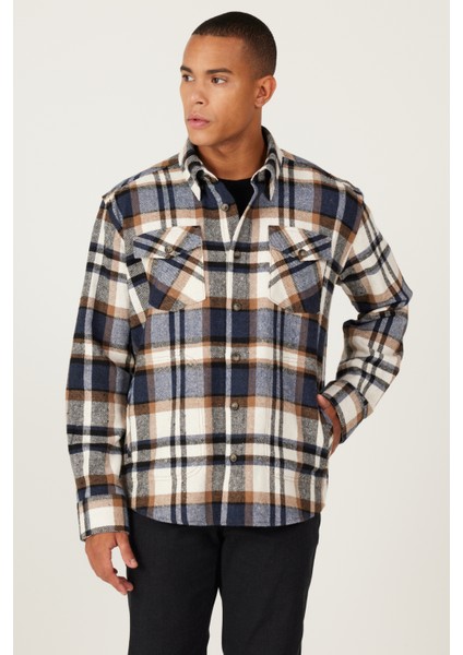 Oversize Fit Geniş Kesim Gizli Düğme Yaka Desenli Gömlek Ceket modelleri