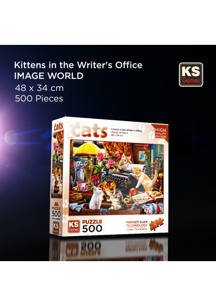 Kittens In The Writer#s Office 500 Parça Puzzle modelleri