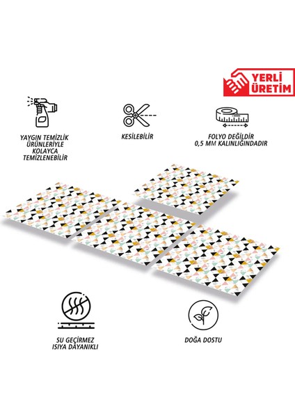 Kendinden Yapışkanlı Unicorn Desenli Pvc Karo 30x30 cm 4 Adet 0,36 M2