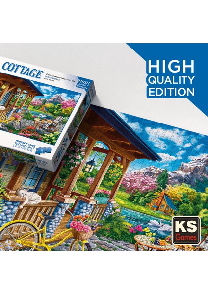 Colorful House Near The Lake 500 Parça Puzzle fırsatları
