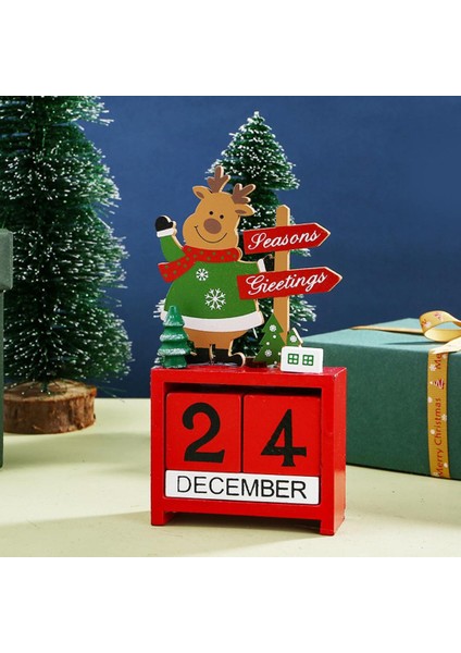 Kardan Adam 24 Gün Noel Geri Sayım Takvimi Bağımsız Ahşap Noel Advent Takvimi Kardan Adam Elk Noel Dekorasyon Navidad Noel (Yurt Dışından)
