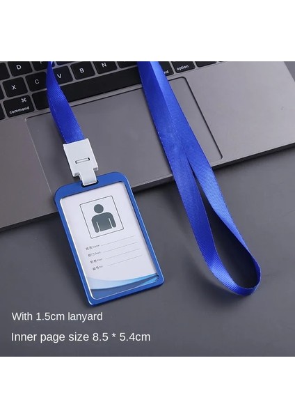 Mavi 1 Adet Alüminyum Alaşımlı Kartvizitlik Rozeti Çalışma Izni Çalışma Kartı Banka Kartvizitlik Kredi Kartı Kimlik Kartı (Yurt Dışından)