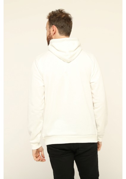 Baskılı Kanguru Cepli Sweatshirt