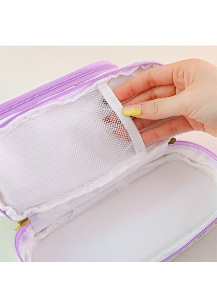 Mavi Kawaii Pvc Su Geçirmez Kırtasiye Kalem Kutusu Sevimli Taşınabilir Kalem Çantası Kore Kırtasiye Sevimli Saklama Çantası Okul Malzemeleri (Yurt Dışından) indirimleri