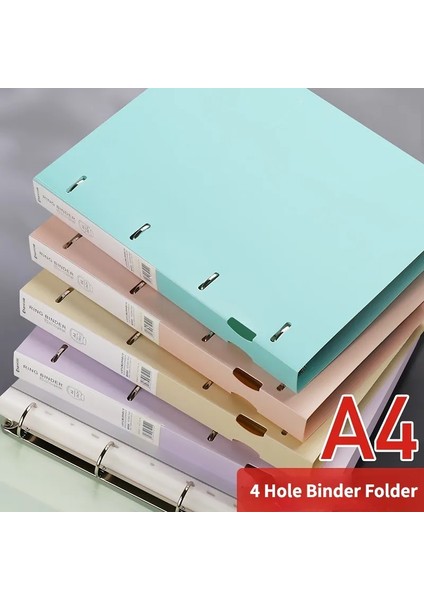 Sadece Kapak-Mavi A4 Dosya Klasörleri Ekran Kitap 4 Delikli Bağlayıcı Klasörler Morandi Renkli Su Geçirmez Belge Halkalı Klasör Klasörü (Yurt Dışından) indirimleri