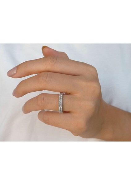 F Renk 0,80 Karat Çift Sıra Pırlanta Tamtur Yüzük 0404R0272 fırsatları
