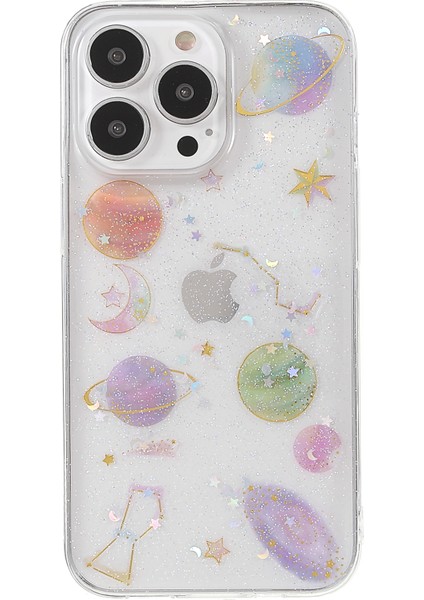 Iphone 13 Pro Telefon Kılıfı Şık Star Planet Baskı Çıkartmaları Tasarlama Anti-Çizelge Epoksi Yumuşak Tpu Kılıfı 6.1 Inç-Cransparent (Yurt Dışından) fiyatları