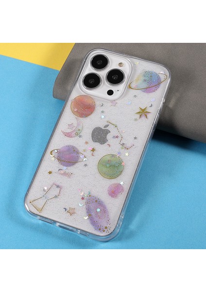 Iphone 13 Pro Telefon Kılıfı Şık Star Planet Baskı Çıkartmaları Tasarlama Anti-Çizelge Epoksi Yumuşak Tpu Kılıfı 6.1 Inç-Cransparent (Yurt Dışından) modelleri