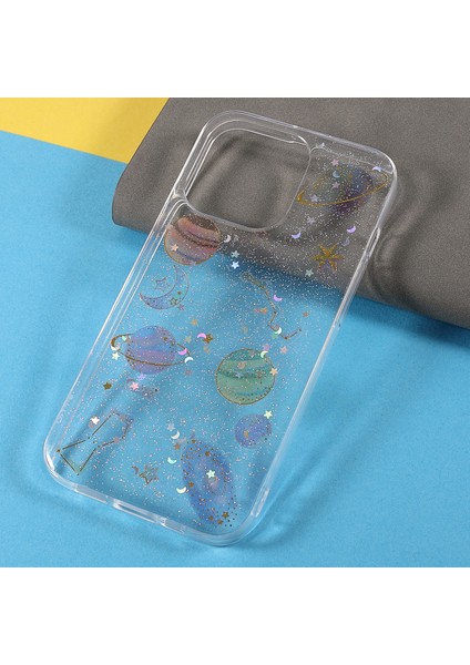 Iphone 13 Pro Telefon Kılıfı Şık Star Planet Baskı Çıkartmaları Tasarlama Anti-Çizelge Epoksi Yumuşak Tpu Kılıfı 6.1 Inç-Cransparent (Yurt Dışından) fırsatları