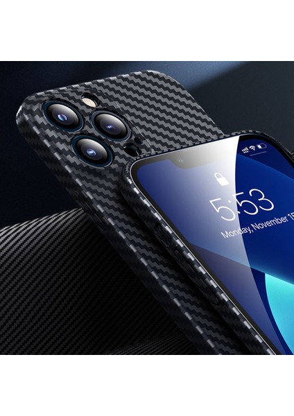 Iphone 13 Pro Max Telefon Kılıfı Için 6.7 Inç Karbon Fiber Doku Çıkmaya Dayanıklı Koruyucu Kapak Hassas Kesim Mat Telefon Kılıf Mavisi (Yurt Dışından) modelleri