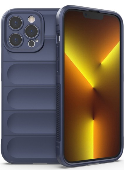 Iphone 13 Pro Max Telefon Kılıfı Için 6.7 Inç Şok Geçirmez Sağlam Kabuk Tpu Telefon Koruyucu Case-Dark Mavi (Yurt Dışından)