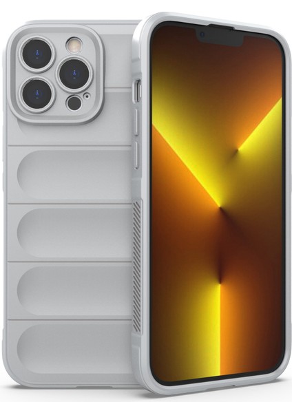 Iphone 13 Pro Max Telefon Kılıfı Için 6.7 Inç Şok Geçirmez Sağlam Kabuk Tpu Telefon Koruyucu Vaka-Işık Gri (Yurt Dışından)