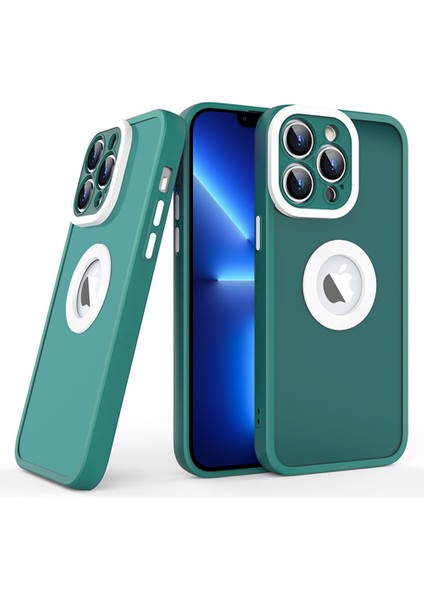 Iphone 13 Pro Max Telefon Kılıfı Için Cilt Dokunma Şok Geçirmez Kılıf 6.7 Inç Yumuşak Tpu Pc Telefon Kabuğu -Yeşil (Yurt Dışından)