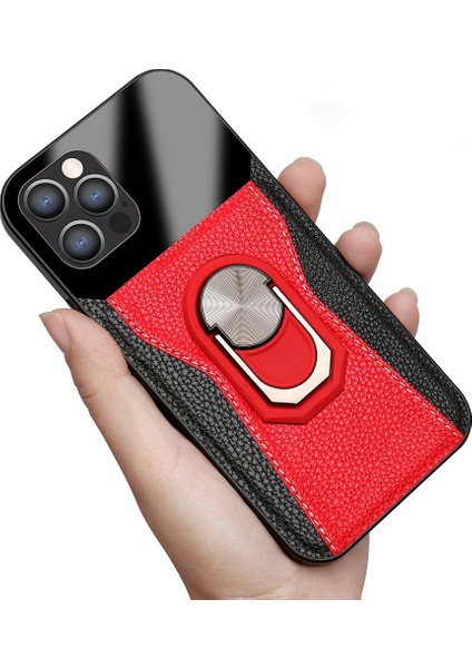 Iphone 13 Pro Max Telefon Kılıfı 6.7 Inç Litchi Doku Anti-Çizelge Pu Deri+Sert Pc+Tpu Kickstand Telefon Kapağı Telefon Kabuk-Orange (Yurt Dışından) modelleri