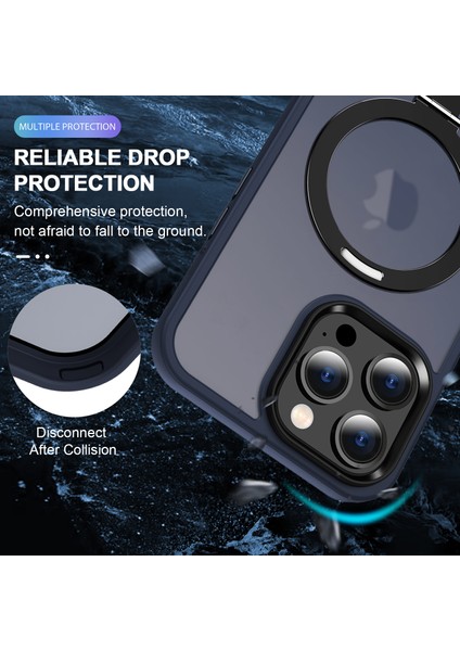 Iphone 13 Pro Telefon Kılıfı Için 6.1 Inç Magsafe Pc+Tpu Ring Kickstand Cover-Dark Blue ile Uyumlu (Yurt Dışından) fiyatları