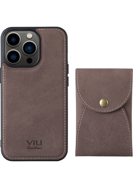Iphone 13 Pro Telefon Kılıfı Çıkarılabilir 2 Arada Tasarım Kapağı Manyetik Dikey Açık Kart Deri Kaplamalı Pc+Tpu Koruyucu Kılıf 6.1 Inç-Kahverengi (Yurt Dışından) fiyatları