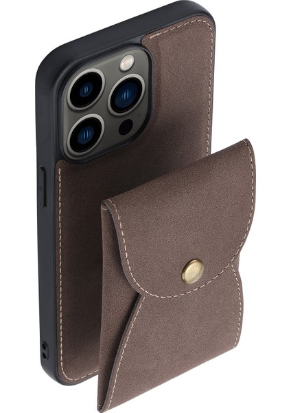 Iphone 13 Pro Telefon Kılıfı Çıkarılabilir 2 Arada Tasarım Kapağı Manyetik Dikey Açık Kart Deri Kaplamalı Pc+Tpu Koruyucu Kılıf 6.1 Inç-Kahverengi (Yurt Dışından) modelleri