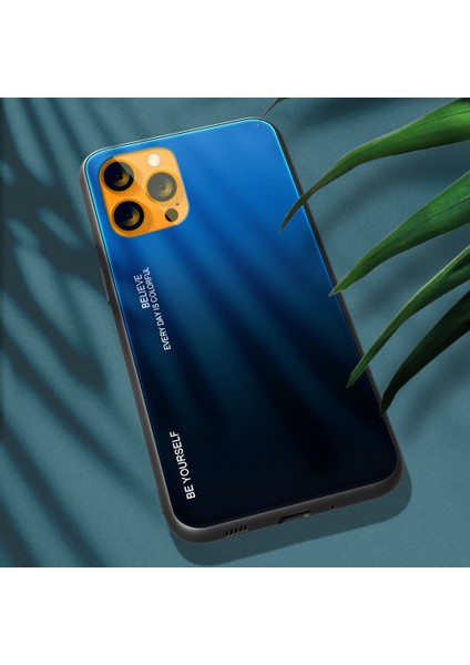 Iphone 13 Pro Telefon Kılıfı Için Ince Işık Gradyanı 9h Sertlik Temperli Cam+Tpu Giyim-Dirençli Anti-Drop Hibrit Kılıfı 6.1 Inç-Mavi/siyah (Yurt Dışından) fiyatları
