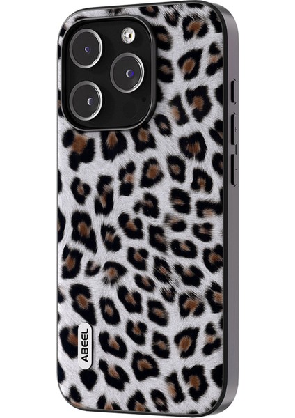 Iphone 13 Pro Max Telefon Kılıfı Geri Kapak Pu Deri Kaplamalı Tpu+Pc Leopar Doku Telefon Kılıfı Silver (Yurt Dışından) fiyatları