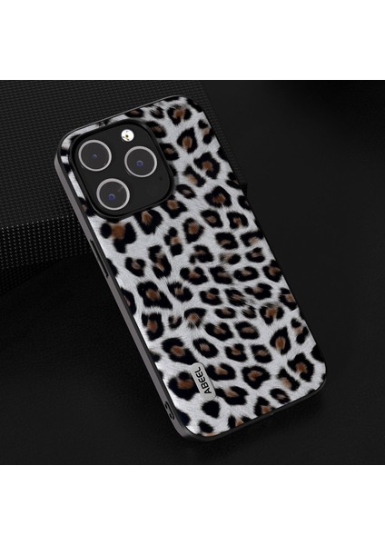 Iphone 13 Pro Max Telefon Kılıfı Geri Kapak Pu Deri Kaplamalı Tpu+Pc Leopar Doku Telefon Kılıfı Silver (Yurt Dışından) fırsatları