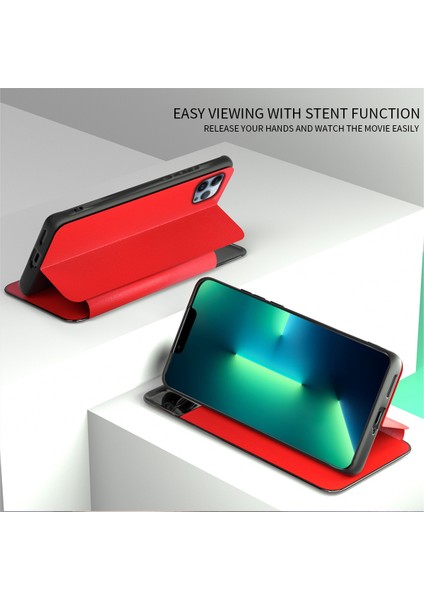 Iphone 13 Pro 6.1 Inç Için Pencere Pu Deri Stand Kapak Kartı Yuvası Flip Folio Telefon Vaka-Doğru (Yurt Dışından) fiyatları