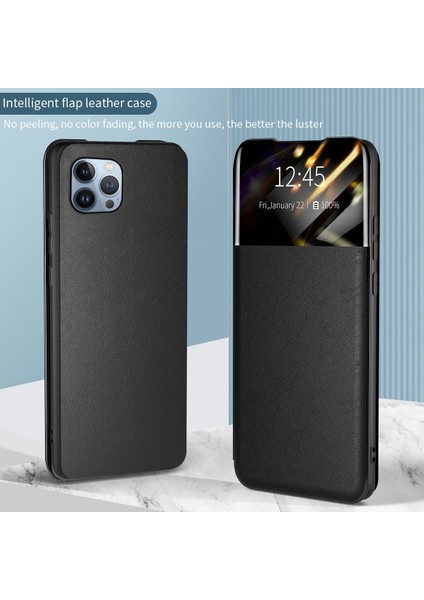 Iphone 13 Pro 6.1 Inç Için Pencere Pu Deri Stand Kapak Kartı Yuvası Flip Folio Telefon Vaka-Doğru (Yurt Dışından) fırsatları