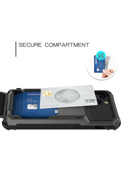 Flip Tasarım Kartı Tutucu Tpu+Pc Hibrit Kılıf Damalı Kapak Iphone 13 Pro 6.1 Inç-Beyaz (Yurt Dışından) fırsatları
